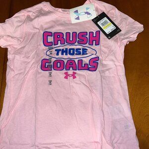 Girls Size Youth Medium Under Armour Pink t shirt